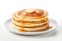 Pancake plate food white background. AI generated Image by rawpixel.