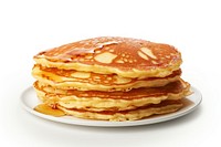 Pancake bread food white background. AI generated Image by rawpixel.