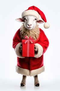 Sheep livestock christmas portrait. AI generated Image by rawpixel.
