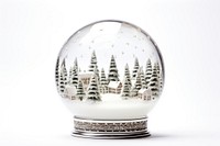 Glass snow globe Christmas decorative design christmas sphere white background. AI generated Image by rawpixel.