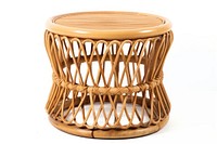 Rattan side table furniture wood handicraft. AI generated Image by rawpixel.