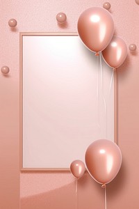 Balloons rose gold celebration decoration. AI generated Image by rawpixel.