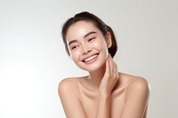 Asian woman smile skin happiness. AI generated Image by rawpixel.