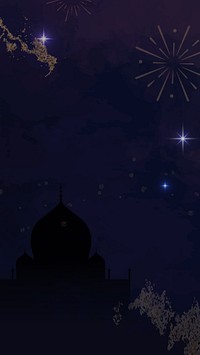 Blue Diwali festival iPhone wallpaper, aesthetic design
