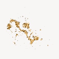 Gold glitter, effect element vector
