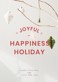 Christmas greeting  poster template