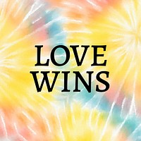 Love wins, boho design Instagram post template