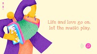 Music quote blog banner template