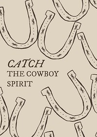 Cowboy spirit poster template