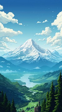 Mountain landsacpe wilderness landscape outdoors. AI generated Image by rawpixel.