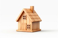 Minimal cute house wood white background architecture. AI generated Image by rawpixel.