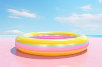 Colorful inflatable pool pink accessories enjoyment. AI generated Image by rawpixel.