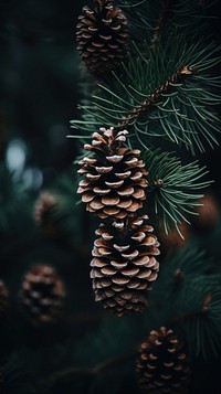 Pine branch winter plant. AI generated Image by rawpixel.