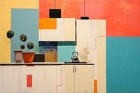 Kitchen interior painting. AI generated Image by rawpixel.