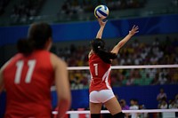 Volleyball sports female adult. AI generated Image by rawpixel.