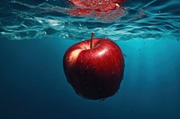 Red apple underwater plant fruit. AI generated Image by rawpixel.
