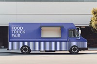 Food truck mockup, small business psd
