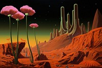 Flowers outdoors nature desert. AI generated Image by rawpixel.