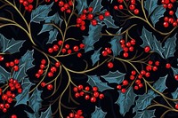 Holly pattern wallpaper branch. AI generated Image by rawpixel.