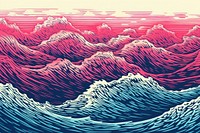 Waves backgrounds pattern nature. AI generated Image by rawpixel.