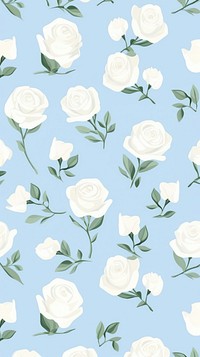 White roses pattern backgrounds flower. AI generated Image by rawpixel.