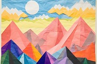 Mountain art painting drawing. AI generated Image by rawpixel.