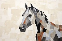 Horse painting animal mammal. 