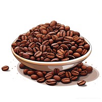 Coffee beans coffee food white background. AI generated Image by rawpixel.