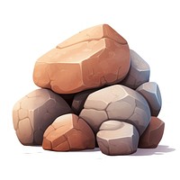 Stone rock white background outdoors. AI generated Image by rawpixel.