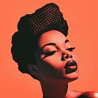 Aesthetic black woman portrait adult photography. AI generated Image by rawpixel.