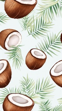 Coconut backgrounds pattern plant. AI generated Image by rawpixel.