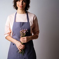 Apron flower midsection outerwear. AI generated Image by rawpixel.