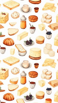 Cream cheese backgrounds pattern bread. AI generated Image by rawpixel.