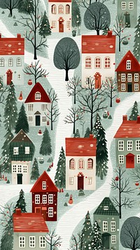 Christmas pattern christmas decoration house. AI generated Image by rawpixel.
