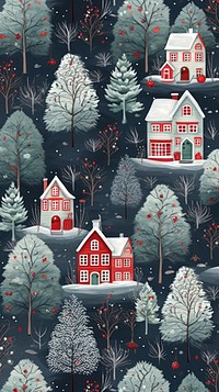Christmas pattern christmas decoration house. AI generated Image by rawpixel.