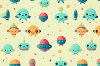 Cute alien pattern backgrounds paper. AI generated Image by rawpixel.