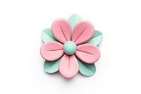 Sticker brooch flower white background. AI generated Image by rawpixel.