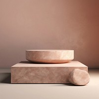 Stone Podium Mockup simplicity furniture lighting. AI generated Image by rawpixel.