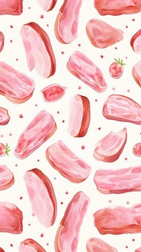 Ham backgrounds pattern food. AI generated Image by rawpixel.
