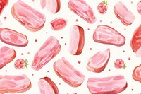Ham backgrounds pattern food. AI generated Image by rawpixel.