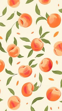 Peach pattern fruit plant. AI generated Image by rawpixel.
