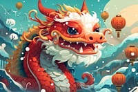 Happy chinese new year dragon representation celebration. AI generated Image by rawpixel.