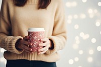 Hot cocoa christmas festive cup holding mug. AI generated Image by rawpixel.