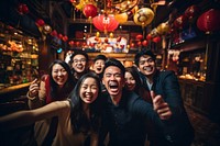 Having a new year party adult fun togetherness. AI generated Image by rawpixel.