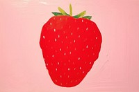 Pink strawberry fruit plant food. AI generated Image by rawpixel.