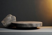 Stone Podium table furniture lighting. AI generated Image by rawpixel.