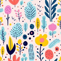 Spring floral pattern art backgrounds. AI generated Image by rawpixel.