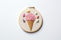Embroidery dessert pattern cream. AI generated Image by rawpixel.