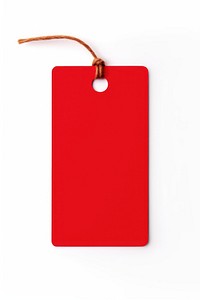 Gift red tag white background accessories rectangle. AI generated Image by rawpixel.