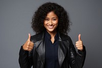 Portrait showing jacket smile. AI generated Image by rawpixel.